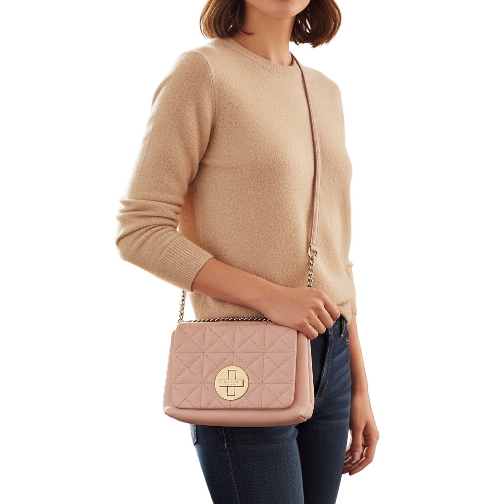 KATE SPADE Light Pink Quilted Crossbody Bag R $299